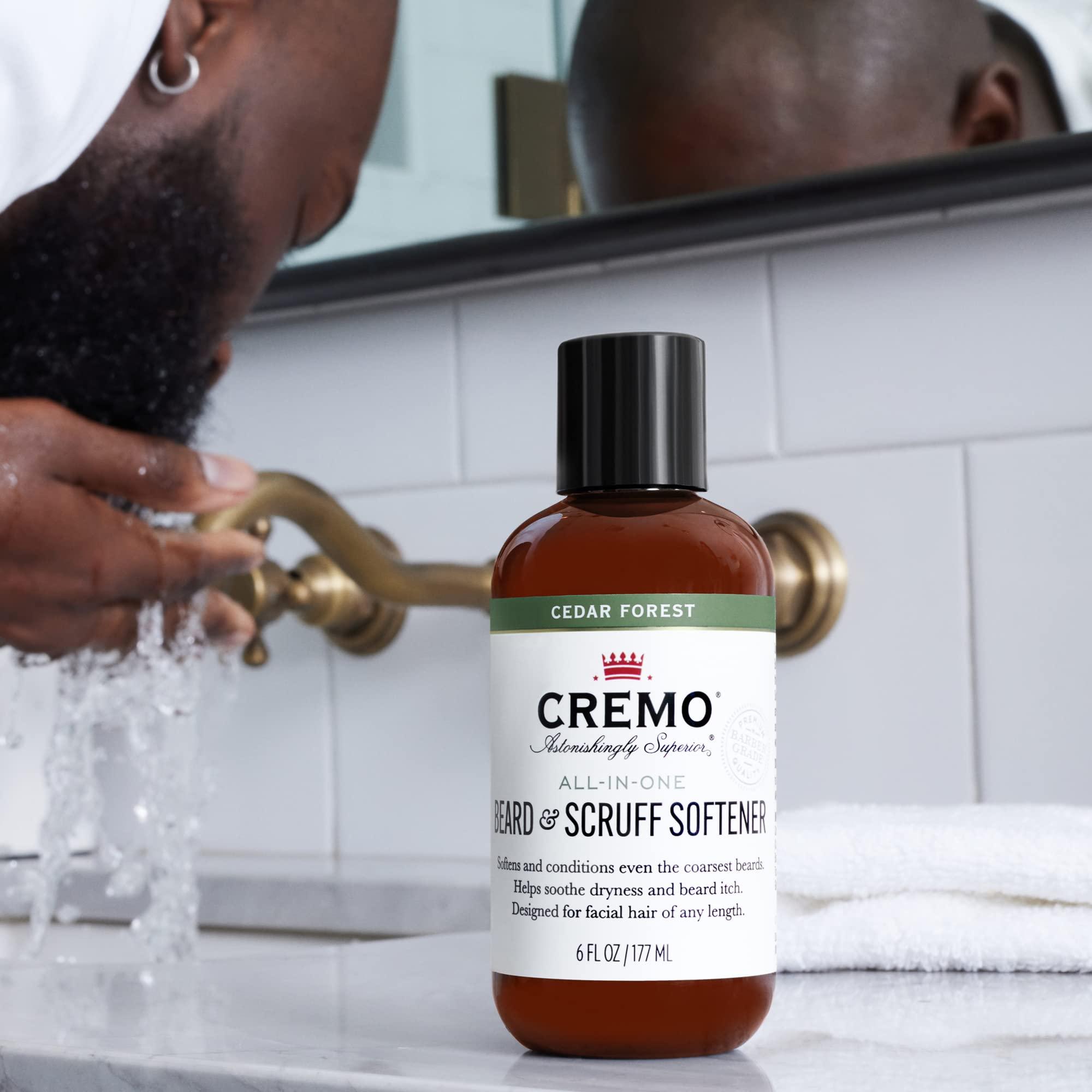 Cremo Cremo Cedar Forest Beard Wash & Softener for Coarse Facial Hair, Specifically Designed To Clean and Condition, Includes 6 Fluid Ounce Bottles