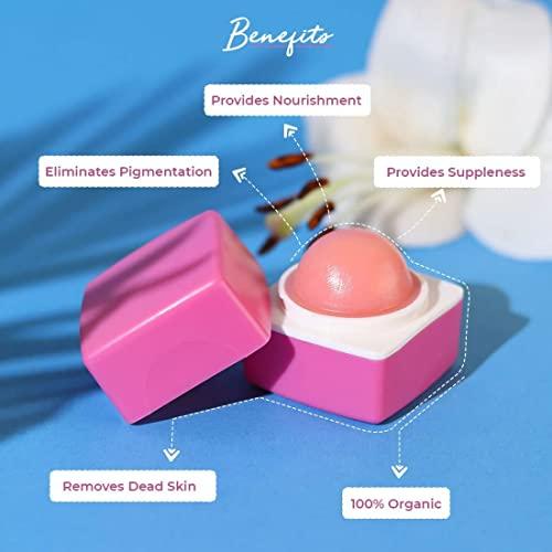 RUP RUP Lily Flavour Lip Balm for Women Dark Olive Oil, Jojoba Oil & Shea Butter | Pink Lip Balm for Girls & Kids | Dry & Chapped Lips Care | 100% Organic, Paraben & Sulphate Free Lip Gloss - 10 gm