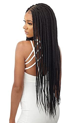 Outre Outre 4x4 Lace Front Wig Pre Braided Hand Tied HD Lace MIDDLE PART FEED IN BOX BRAIDS 36" (1)