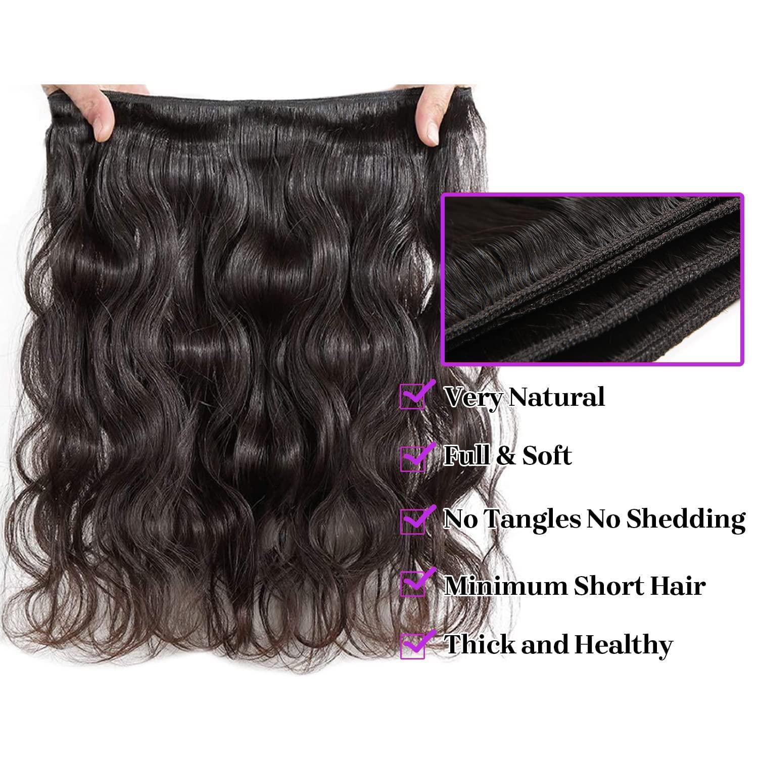 AIMAKER Body Wave Human Hair 3 Bundles 18 18 18inch Brazilian Virgin 3Bundles Human Hair Body Wave Bundles Hair Extensions