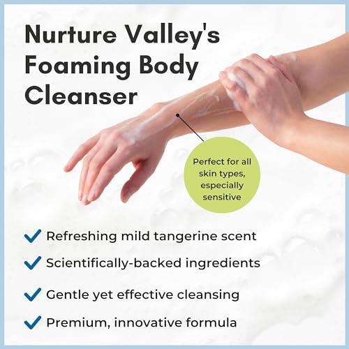 Nurture Valley Nurture Rinse Free Waterless Foaming Cleanser | Women, Camping, Elderly & Hospital Care | Waterless Shower & Bath Wash w/Aloe for Sensitive Dry Skin