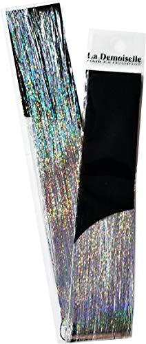 La Demoiselle 40" Hair Tinsel 100 Strands (Sparkling Silver)