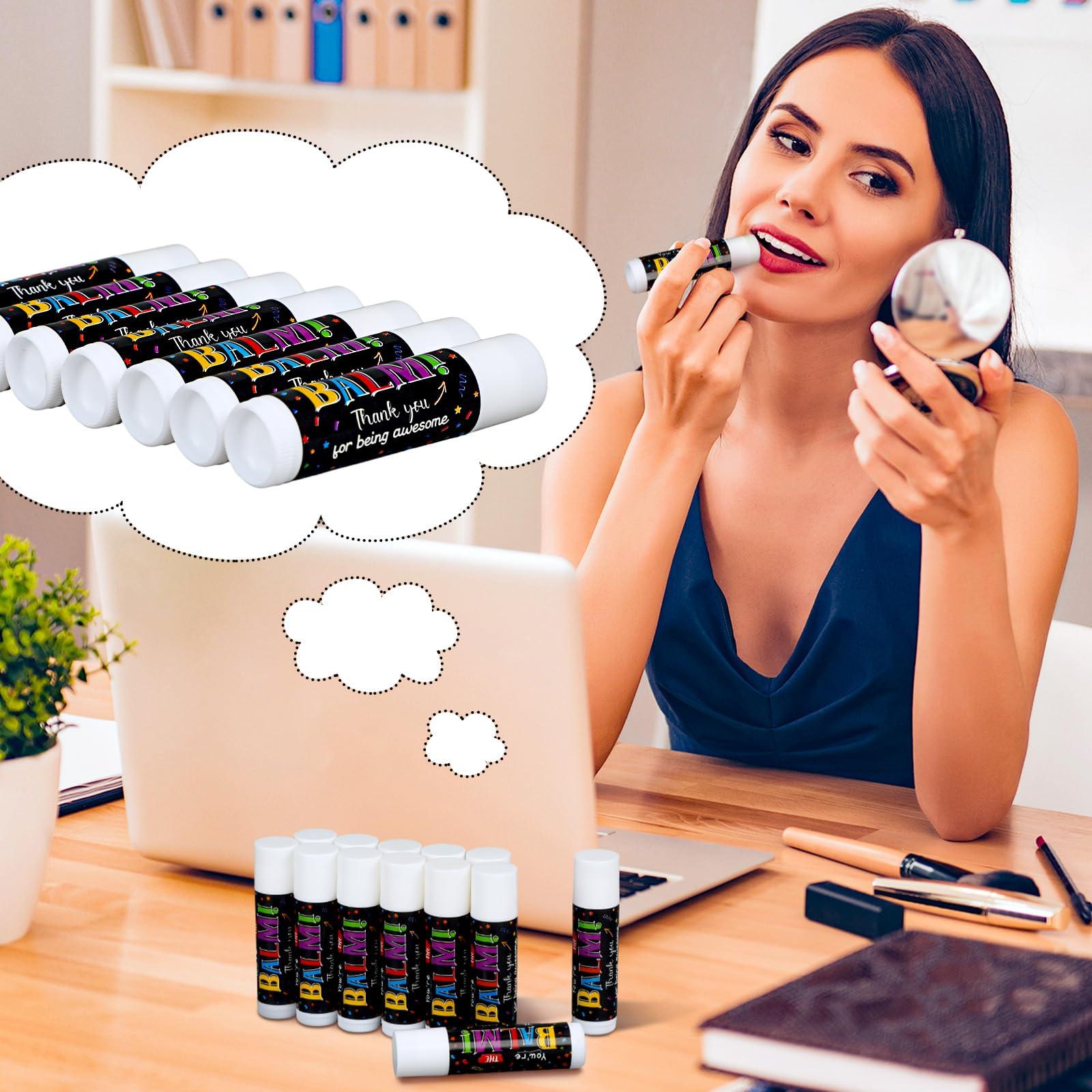 Dunzy Dunzy 100 Pack Employee Appreciation Gifts Bulk Lip Balms Favors Bulk Small Thank You Gifts Team Appreciation Inspirational Gifts for Women Men Coworkers Staff Teachers Nurses Team
