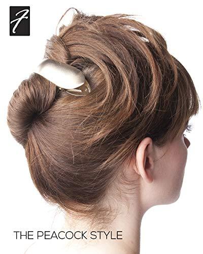 Ficcare Ficcare Maximas Hair Clip Black with Silver, Medium 4.5"