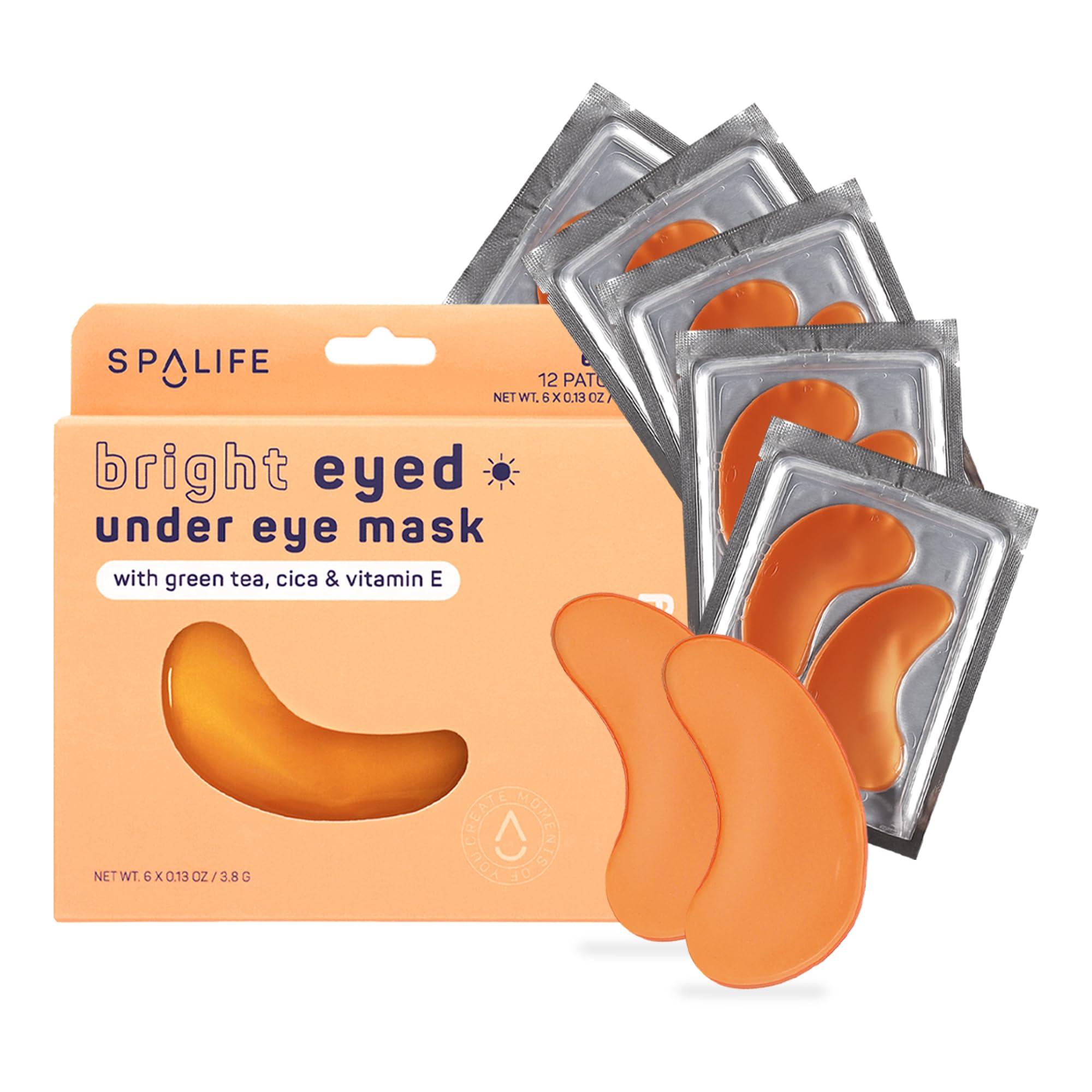 SpaLife SpaLife Beauty Bright Eyed Undereye Masks Hydrogel Eye Patches for Dark Circles, Puffiness, & Dullness with Vitamin E, Green Tea 2-in-1 Skincare 48 Pairs