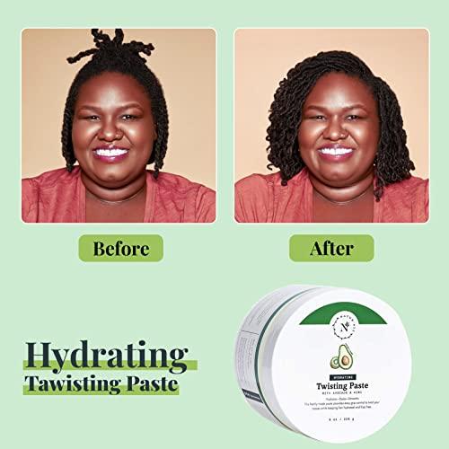 Naturall NaturAll Avocado & Kiwi Braiding Gel - Infused with Avocado, Kiwi & Special Extracts - Sulfate-Free Loc Gel for Retwisting Dreadlocks - Hydrating & Moisturizing Gel for Dreadlocks (8 OZ)