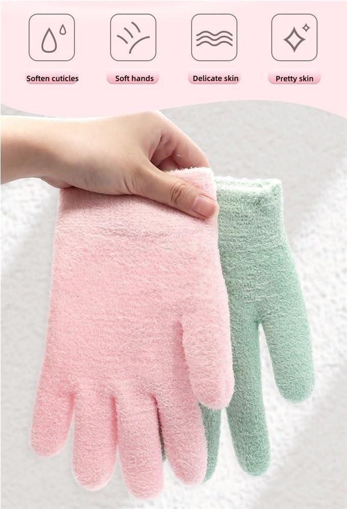NinthAvenue Basics 1 Pair Moisturizing Gloves with Gel LiningDry Hand RepairHydrating Cracked Hand Healing GlovesSoft Hydrating & Infused Gel Spa Gloves(Pink)