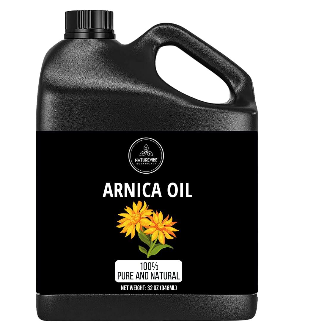 Naturevibe Botanicals Naturevibe Botanicals Arnica Oil 32 Ounces | 100% Pure and Natural | Great for Skin Care and Hair Care
