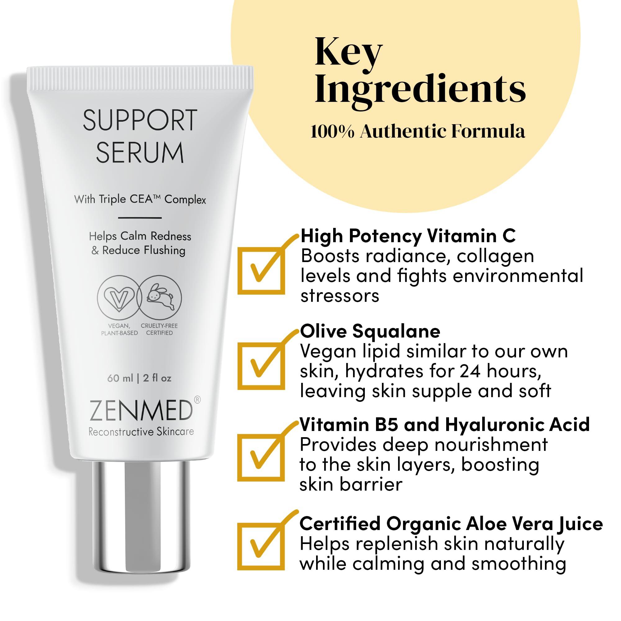 ZENMED ZENMED Hydrating Support Serum for Face - Serum for Face | Anti-Aging Facial Serum with Collagen - Face Serum for Women - 2 oz.