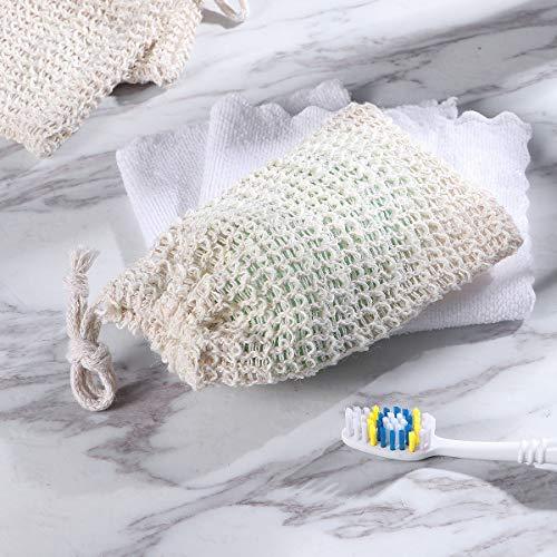 OUNONA OUNONA 3Pcs Soap Saver Bag Natural Sack Soap Net Pouch for Bath and Shower Use