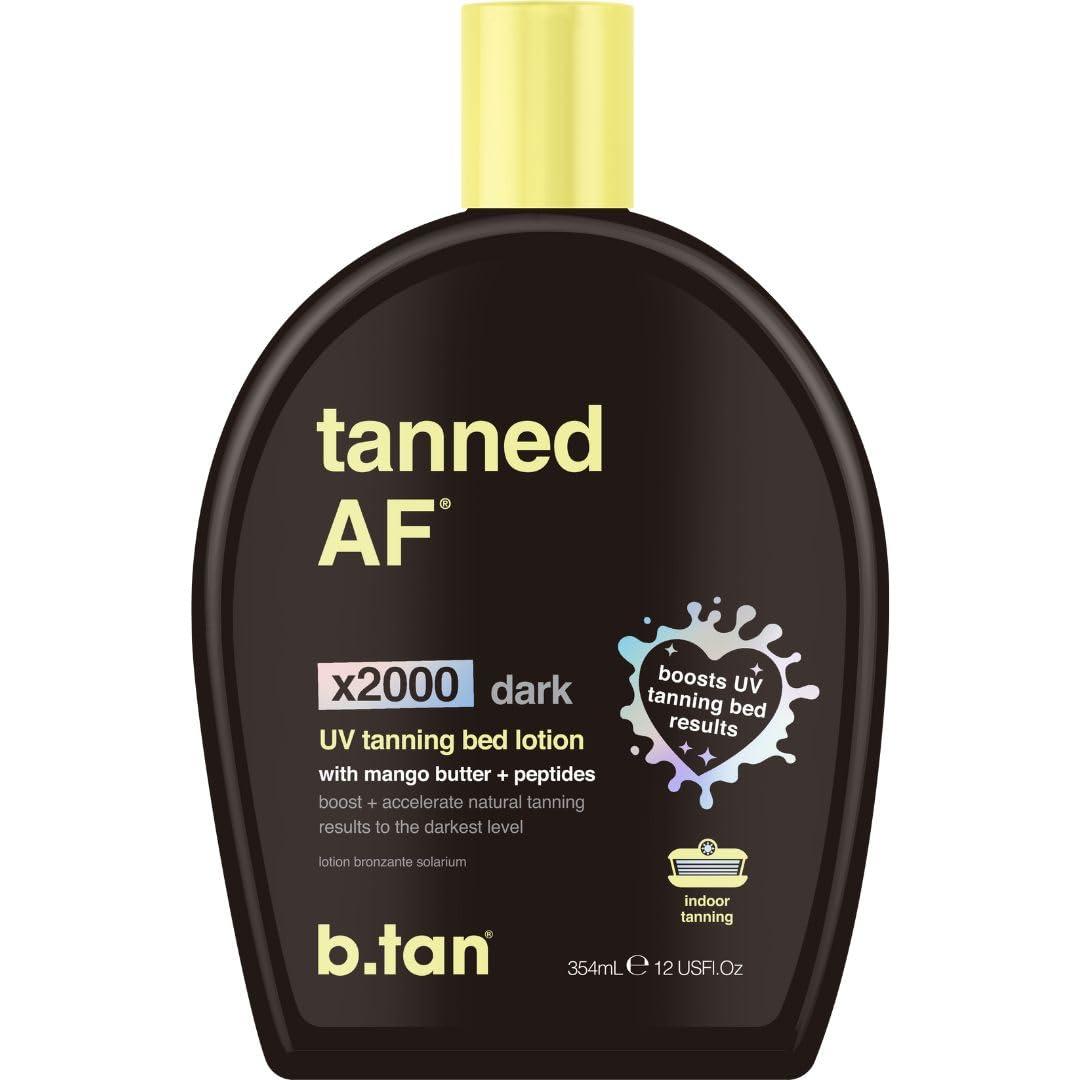 B.TAN b.tan UV Tanning Bed Lotion | Darkest Tanning Lotion - Indoor Outdoor Tan Bronzer Accelerator, Best Browning Lotion, 12 Fl Oz