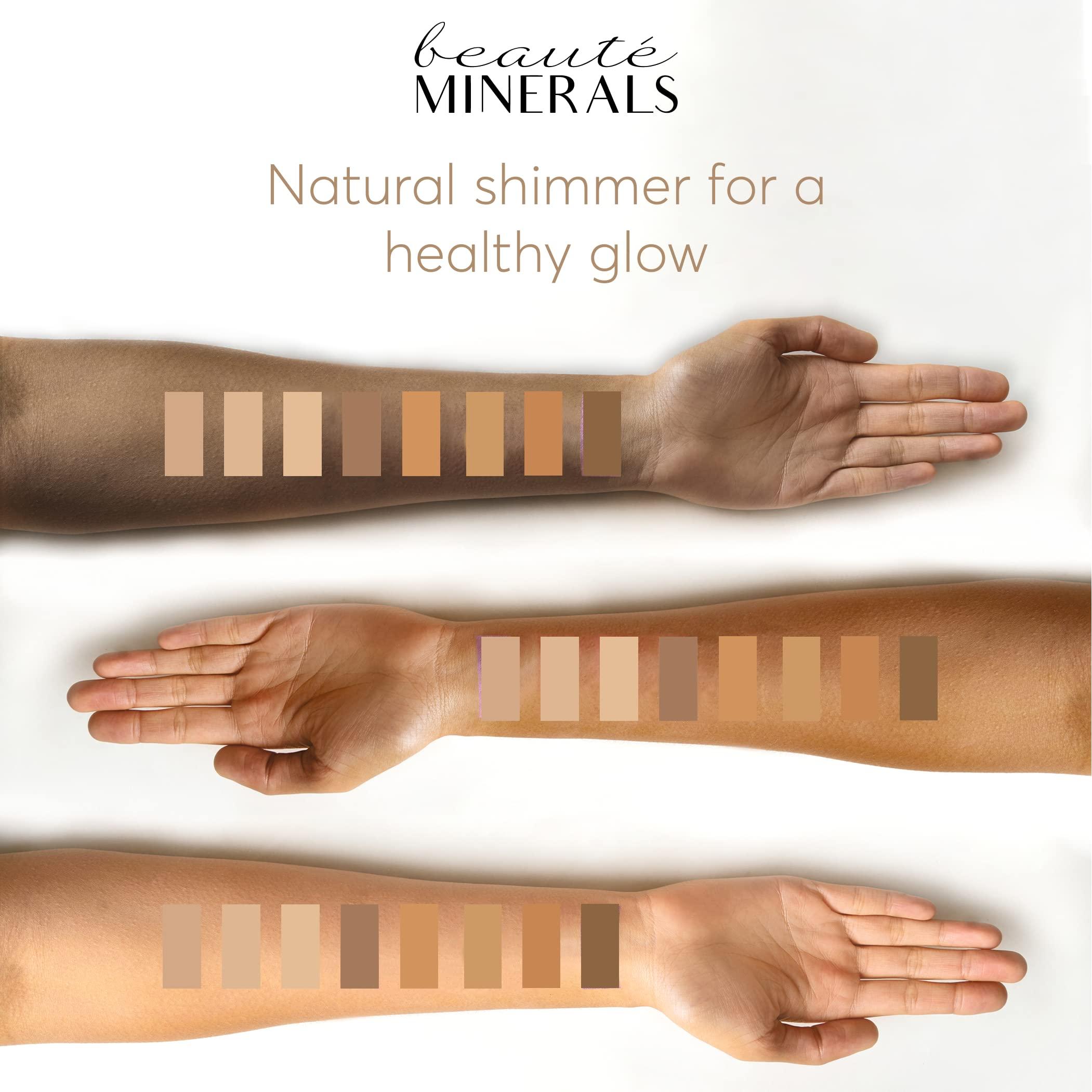 Carol's Gluten Free Full Coverage Foundation Mineral Makeup Face Powder by Beaut Minerals in Medium Dark Warm | 100% Natural Makeup: Talc Free Loose Powder Matte Foundation, Concealer, Contour Makeup + Zinc Oxide .31 Oz