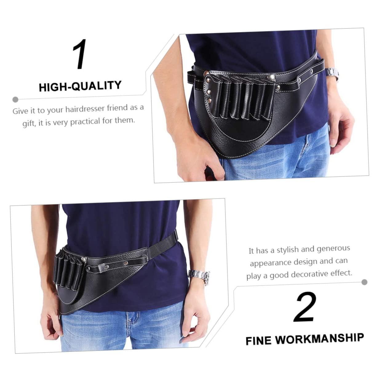 NOLITOY NOLITOY 1pc Hairdressing Kit Hair Shavers for Men Hair Clippers Barber Bag Hairdressing Bag Beard Trimmer Hair Tools Travel Bag Hair Tool Travel Organizer Hair Cutting Kit Black Pu Leather