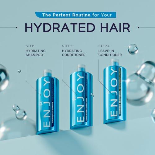 Enjoy ENJOY Hair Care Super Hydrate Conditioner, Hair Conditioner For Damaged Hair, Conditioner Curly Hair Products, Sulfate Free, Gluten Free, Paraben Free - 10.1 Fl Oz