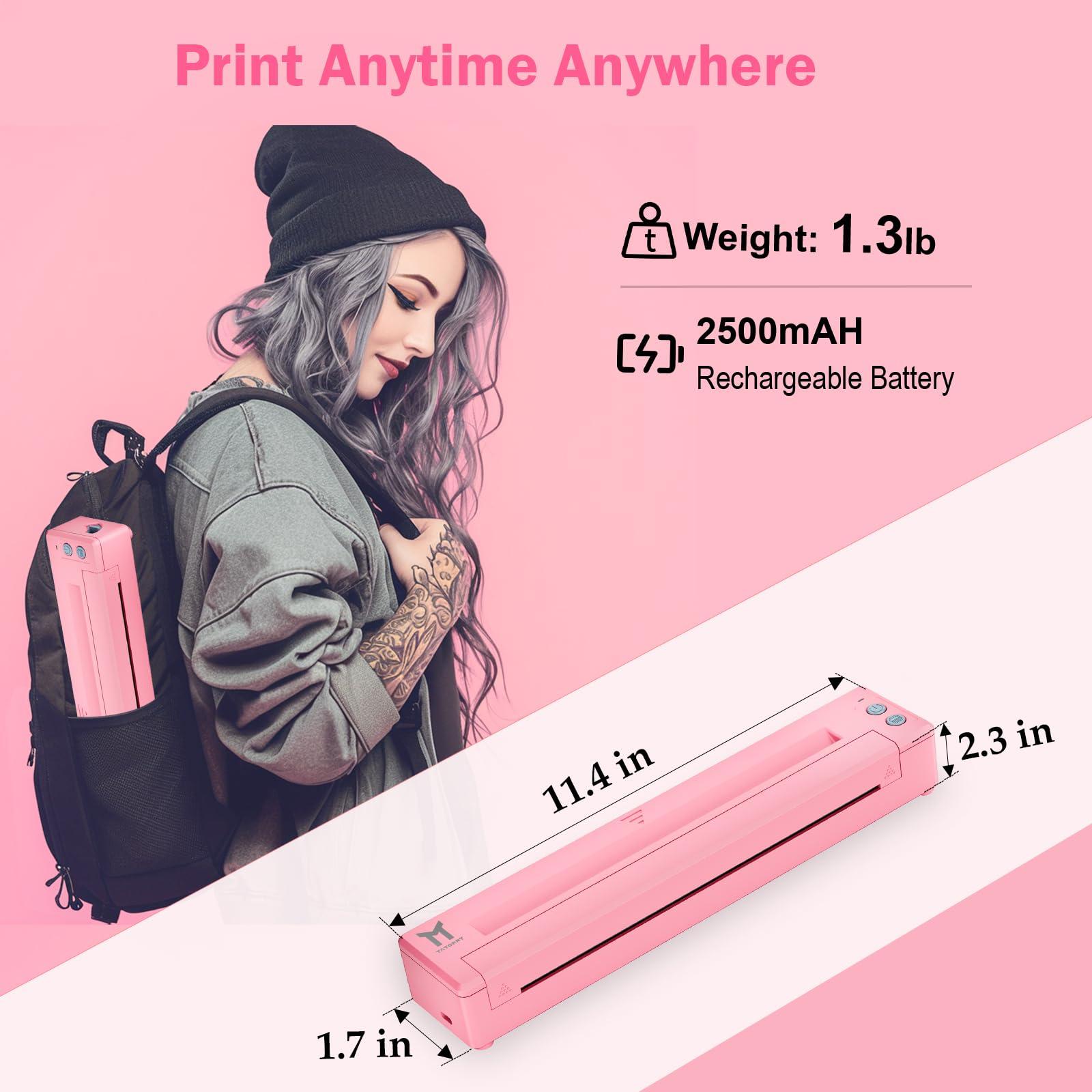 TATOPRT TATOPRT P19 Wireless Tattoo Stencil Printer Bluetooth Thermal Temporary Tattoo Transfer Printer Machine Kit for Tattoo Artists & Beginners