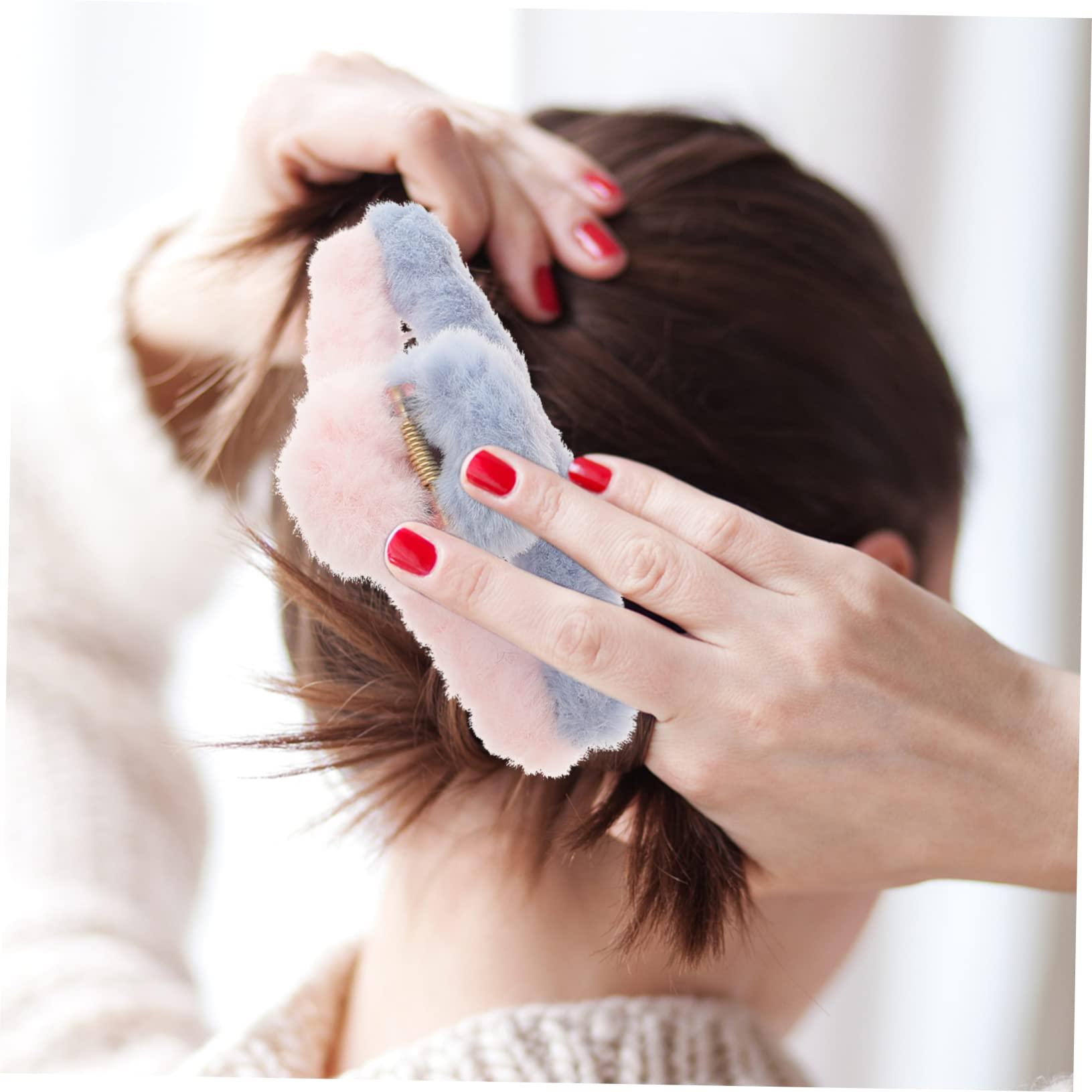 Angoily Angoily 5pcs Hairpin Fuzzy Hair Claw Hair Barrettes for Girls Fancy Claw Clips Claw Clip for Thick Hair Faux Hair Clip Fancy Hair Clips Women Tiara Plush Miss Big Claws Non-slip