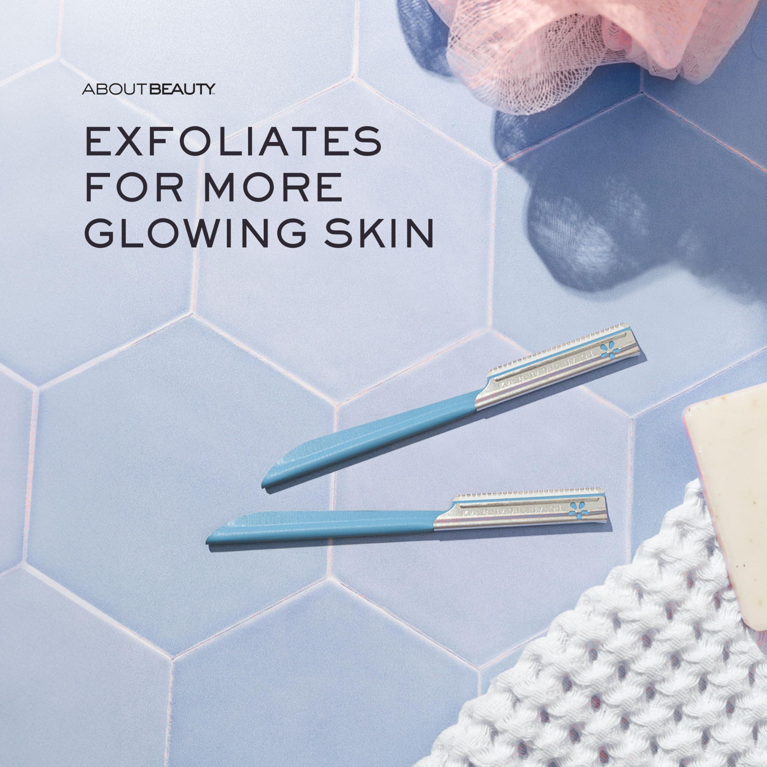 About Face About Face Pro-Premium Facial Razors - 3 Beauty Groomers for Hair Removal, Ideal for Shaving, Exfoliating, Dermaplaning and Brow Shaping, Japanese Stainless Steel Gently Removes Facial Hair