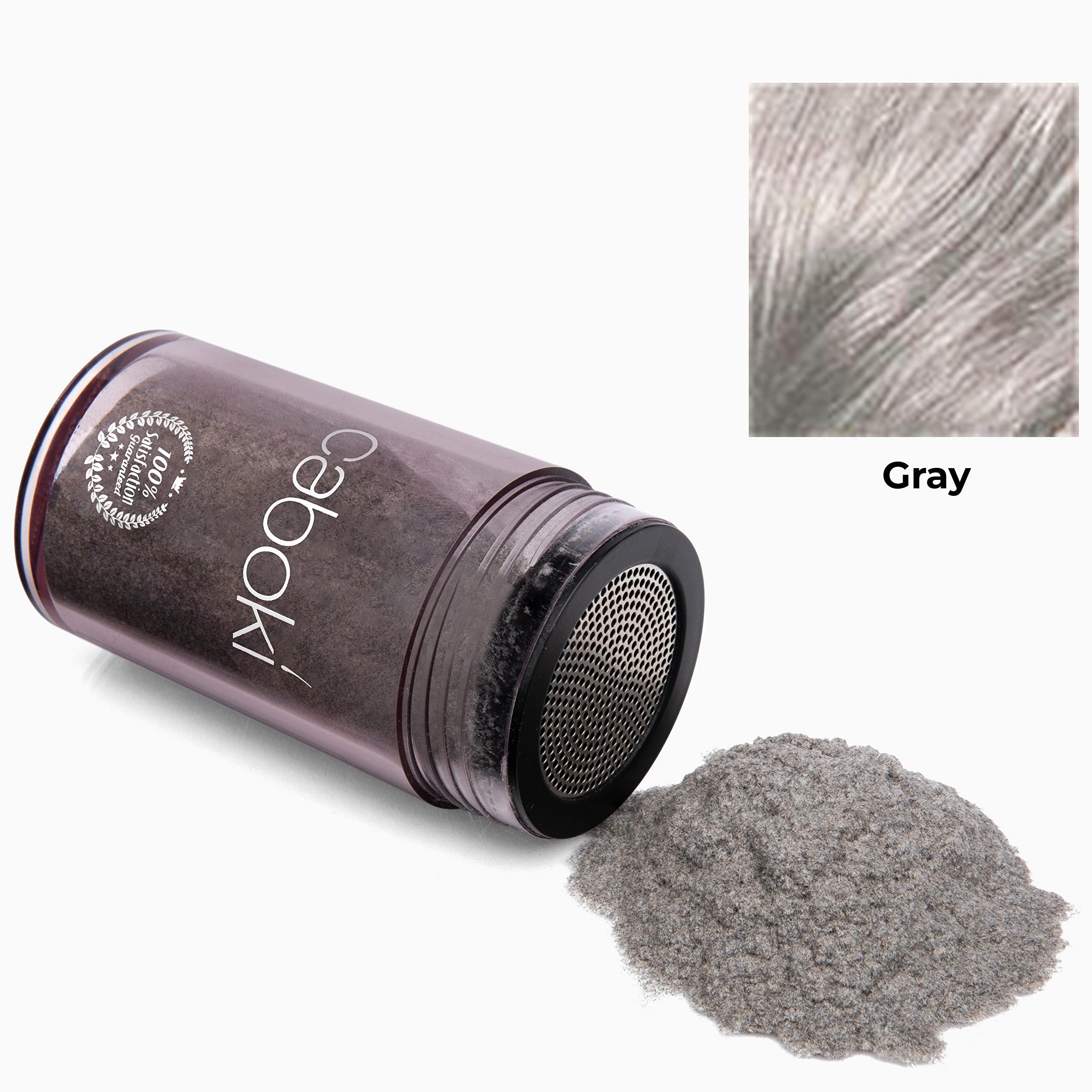 Caboki CABOKI VALUE PACK 1, 2x30G Hair Building Fiber Plus Hair Fiber Spray. 180-Day supply, Gray