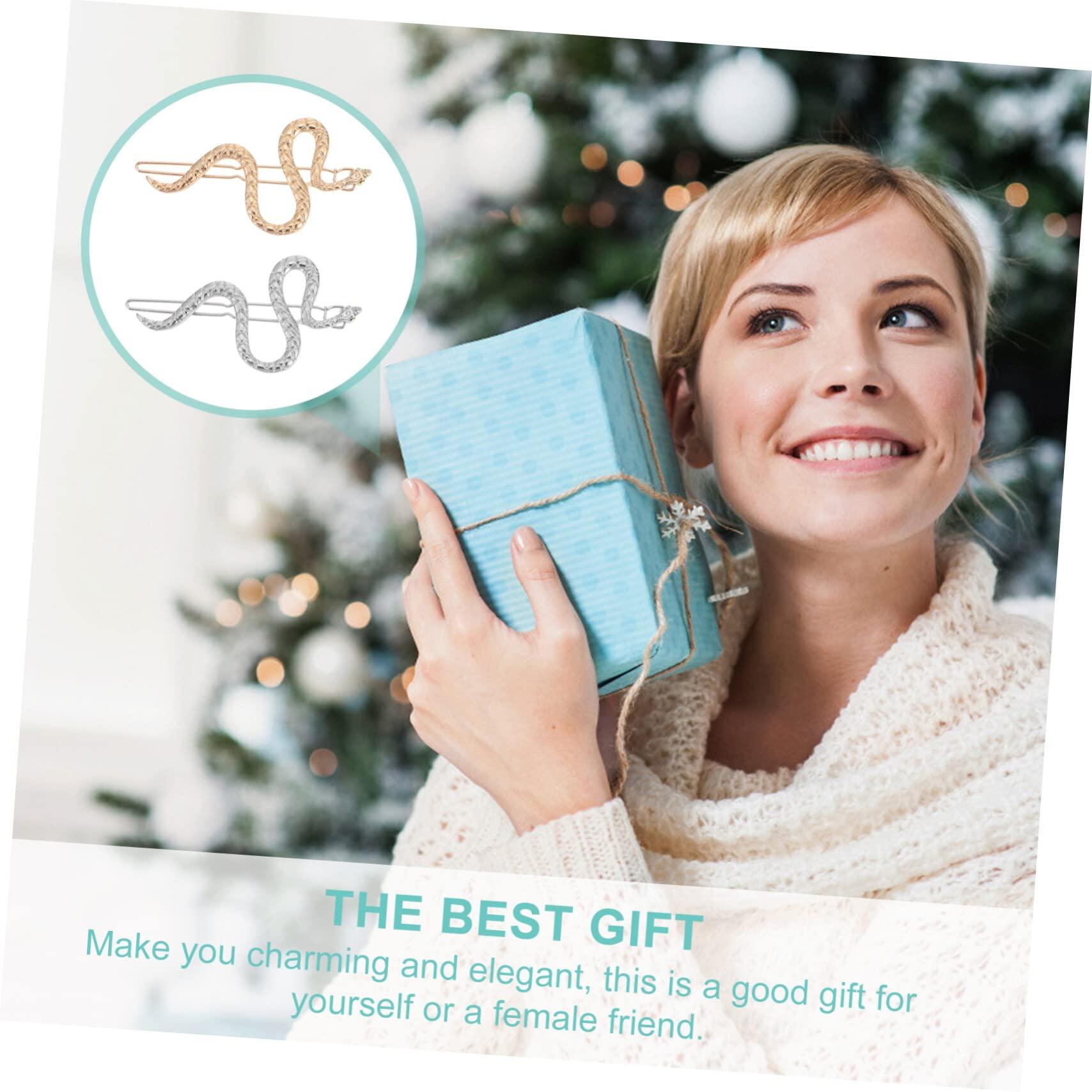 FRCOLOR FRCOLOR Snake Hair Clips 4pcs Snake Hairpin Wedding Hair Clips Metal Gold Snake Jewelry Geometric Hair Clips Snake Hair Barrettes Snake Pattern Hair Snap Clips Alloy Hair Trinket Banana Gift