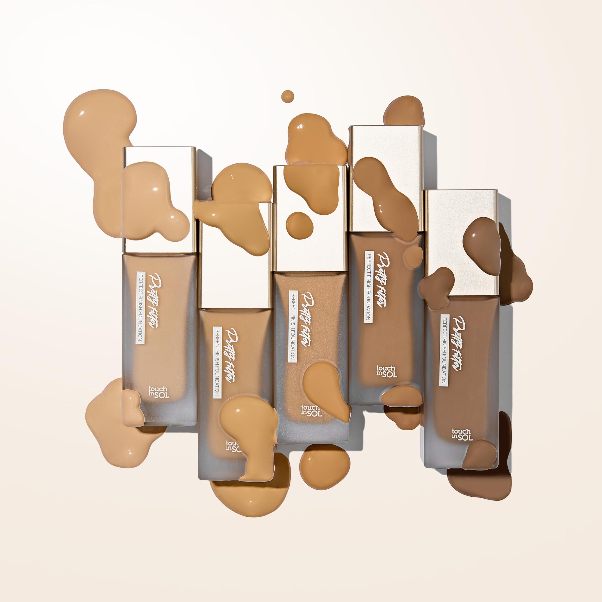 Touch in Sol TOUCH IN SOL Pretty Filter Perfect Finish Foundation for Flawless, Natural Look - Lightweight and Full-Coverage Matte Base for All Skin Types, 1.18 fl.oz. (#3 Medium Tan)