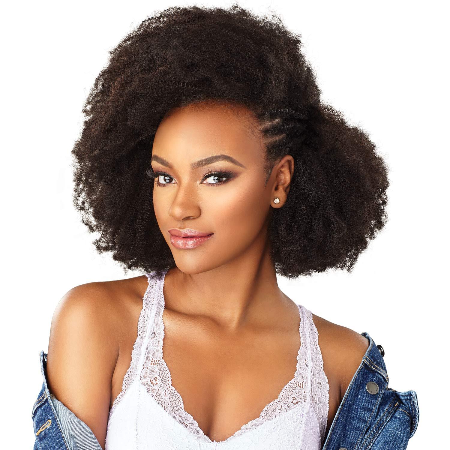 Sensationnel Sensationnel Human Hair Clip On Weave Curls Kinks & Co 4C Clique (14\", NATURAL)