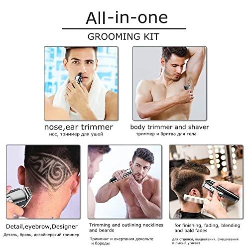 FASTDEER Professional Hair Clippers for Men, All In One Grooming Kit Electric Shaver For Men Facial Body Wet Dry Shaving Machine Beard Electric Razor Rechargeable