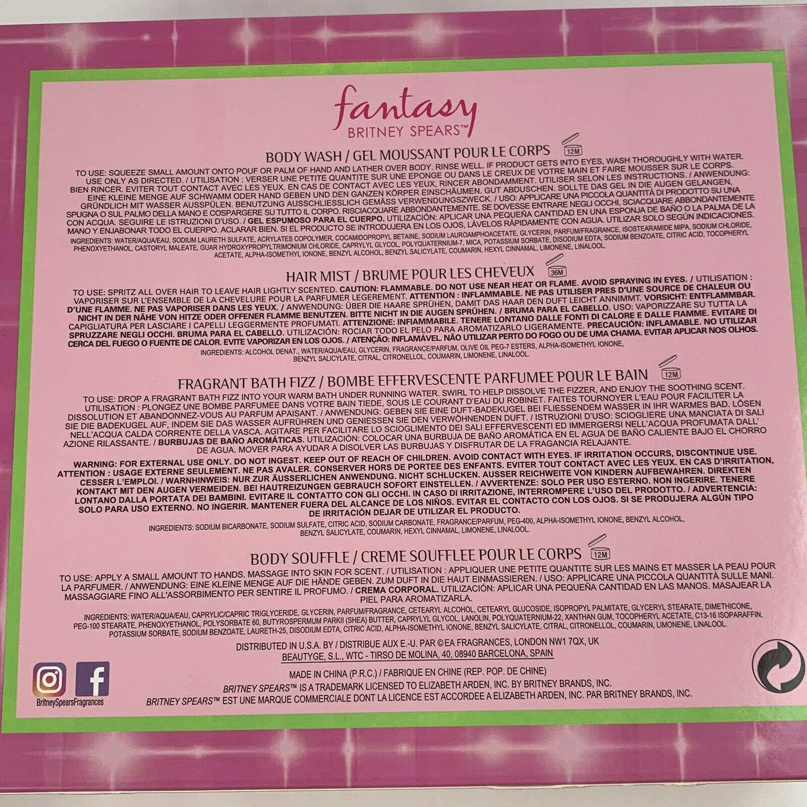 Fragrance Gift Fantasy Britney Spears Women Bath Set - 4 pc