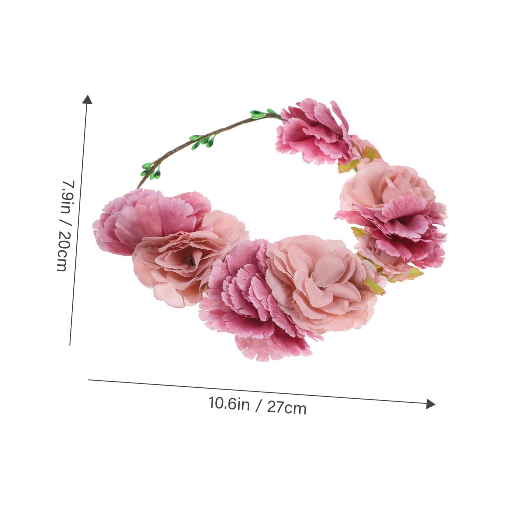 Homoyoyo Homoyoyo Flower Headpiece Flower Headbands for Wedding Flower Headband Flower Wreath Bridal Headpieces Flower Crowns Head Bands for Women\'s Hair Floral Garland Crown Lily Bulk Bridesmaid