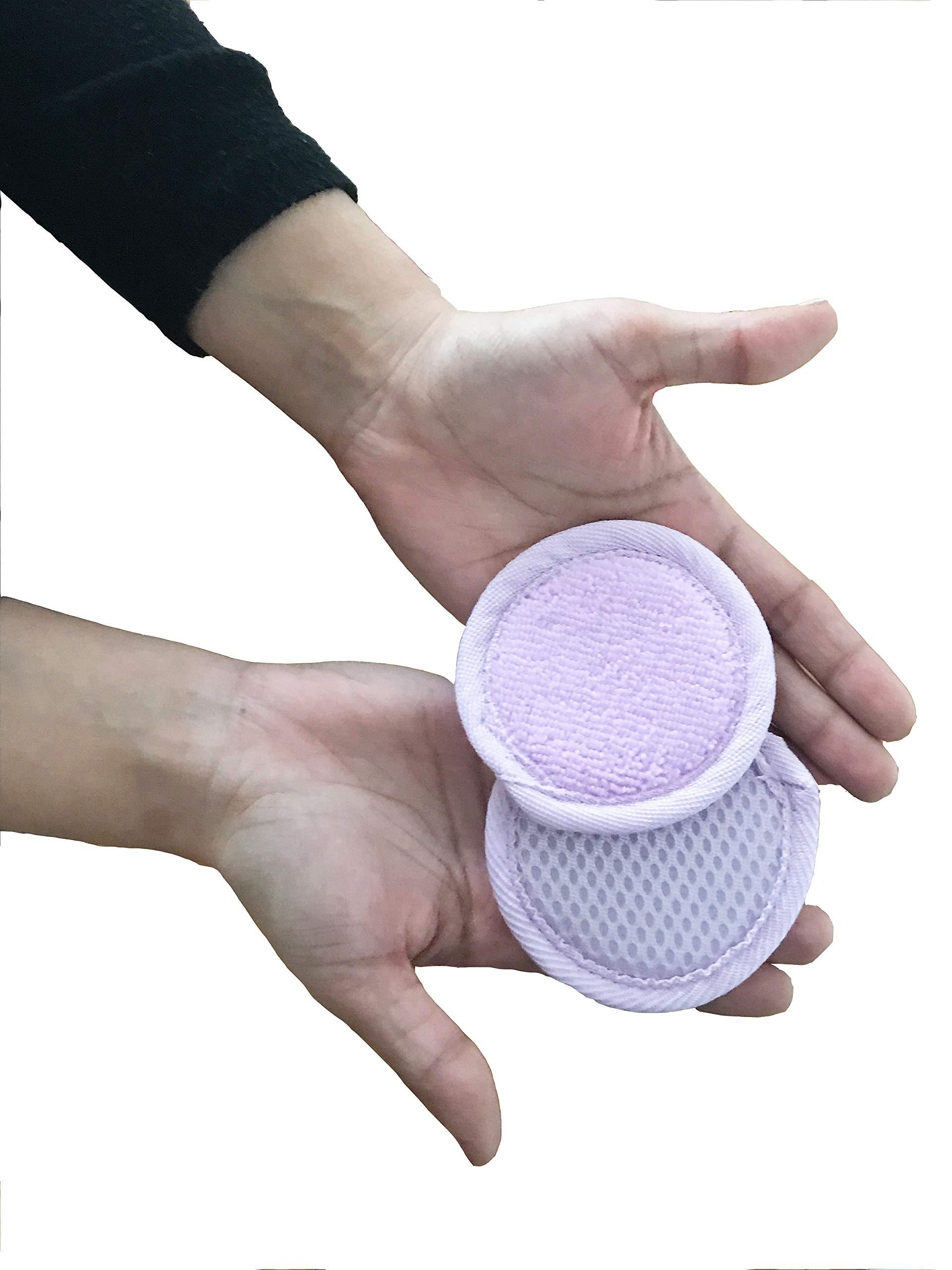 A-MAZ Microfiber Facial Scrubbers Reusable Makeup Remover Pads - Washable Reusable Cotton Pads - Cloth Cotton Rounds Acne Control Reusable Face Scrubber Pad For Cleansing & Face Exfoliator Pad
