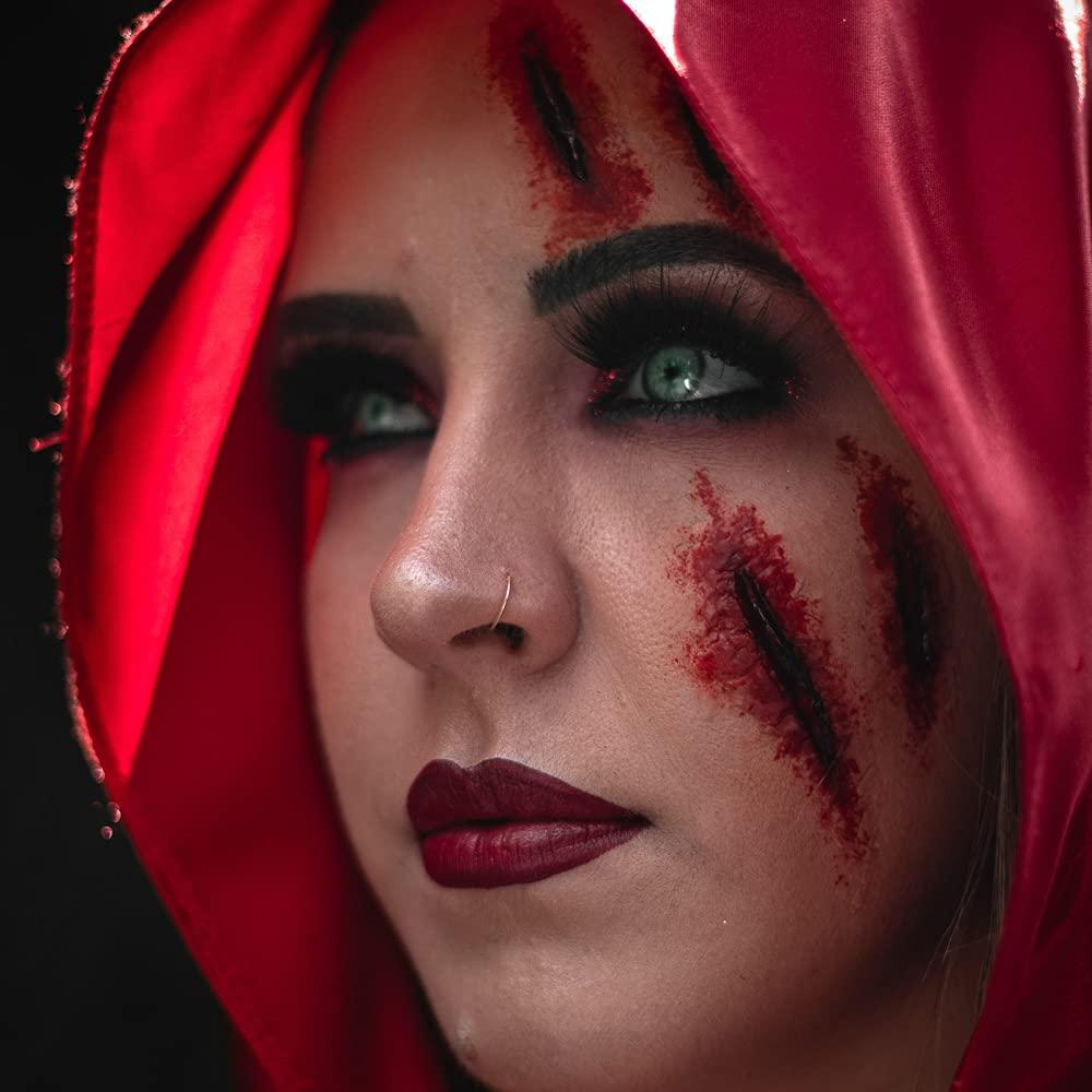 Mysense Mysense Scar Wax Kit SFX Make Up Special Effects Fake Molding Wound Skin Wax Body Paint Halloween Set Fake Nose Stage Zombie Cosplay Costume SFX Makeup with Spatula,1.4Oz(40g)