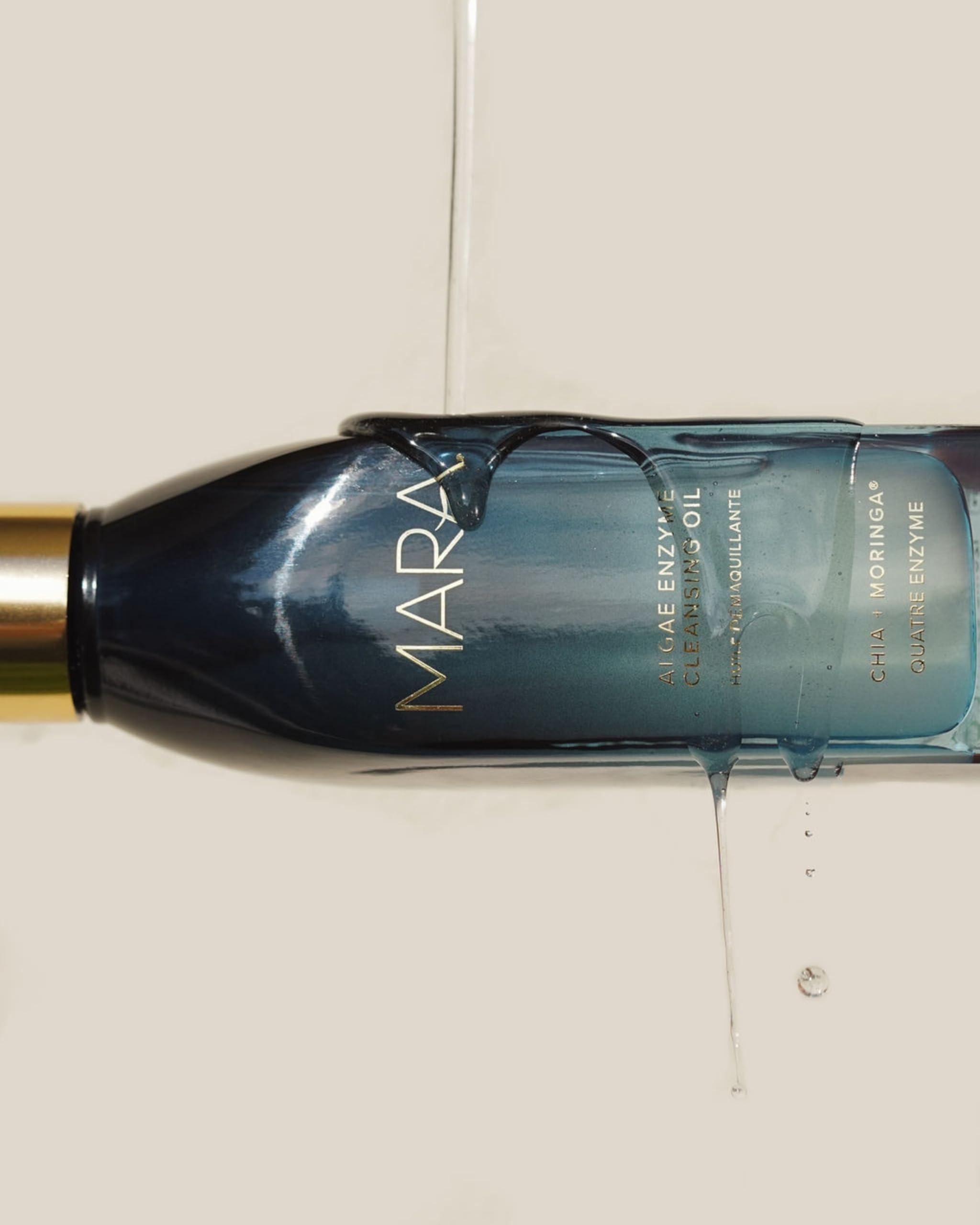 MARA MARA - Natural Chia + Moringa Algae Enzyme Cleansing Oil | Plant-Based, Gluten-Free Skin Care | For All Skin Types, Hypoallergenic, Hydrating, Exfoliating, Make-Up Remover (4 oz | 120 ml)