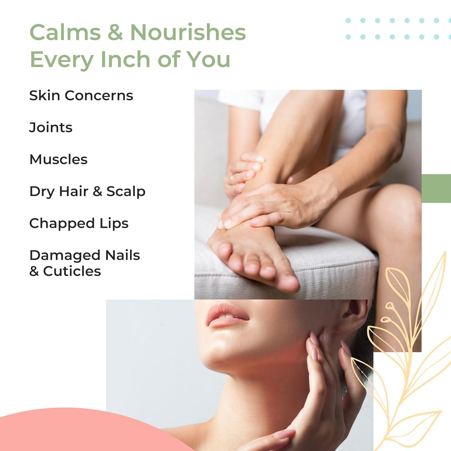 YNN Y-Not-Natural Emu Oil Skin Moisturizer - Scalp, Hair, Face, Body & Nail Moisturizer with Omega 3, 6, 9, Vitamins, & Minerals - Body & Face Serum for Fine Lines, Stretch Marks, Dry Lips & Cuticles - 60mL, Unscented