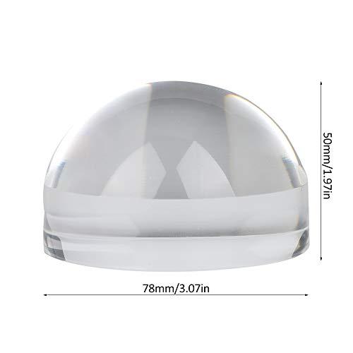 Zerodis 6X Optical Magnifier Dome, Portable Acrylic Dome Half Ball Lens for Reading Books Map Newspapers