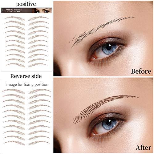 Aresvns Aresvns Eyebrow Tattoo Brown 99 Pairs!Tattoo Eyebrows Waterproof,4D Fake Eyebrows,Popular Eyebrow Shapes,Eyebrow Transfers Stickers Christmas Gift