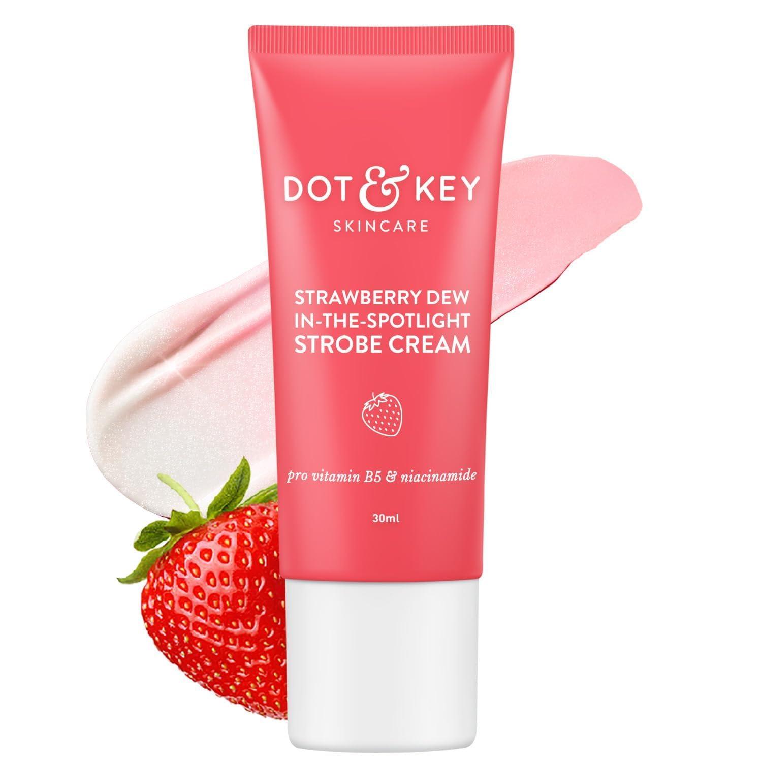 Generic Generic Dot. & .Key Strawberry Dew Strobe Cream for Face | Skin Radiance Cream | Moisturizer & Highlighter for Face | For All Skin Types | For Women & Men 1.01 Fl Oz