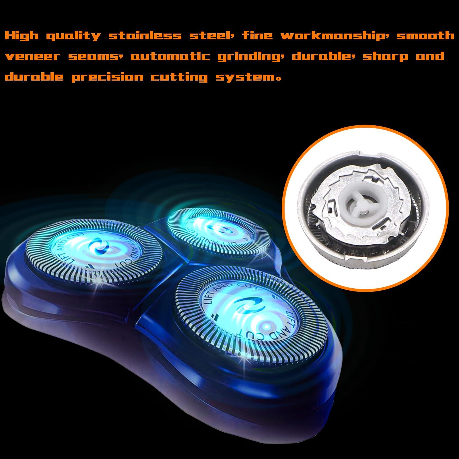 aoblaze 9 Packs HQ56 Replacement Shaver Heads for Philips Norelco HQ6 HQ56 HQ55 HQ4 HQ3,Compatible with HQ300 HQ442 HQ916 HS190 HQ6990 Electric Shavers etc.