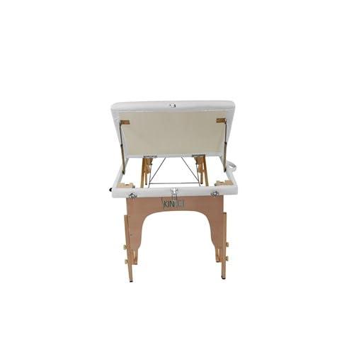 SKINACT SKINACT Portable Massage Table with Reclineable Back (White)