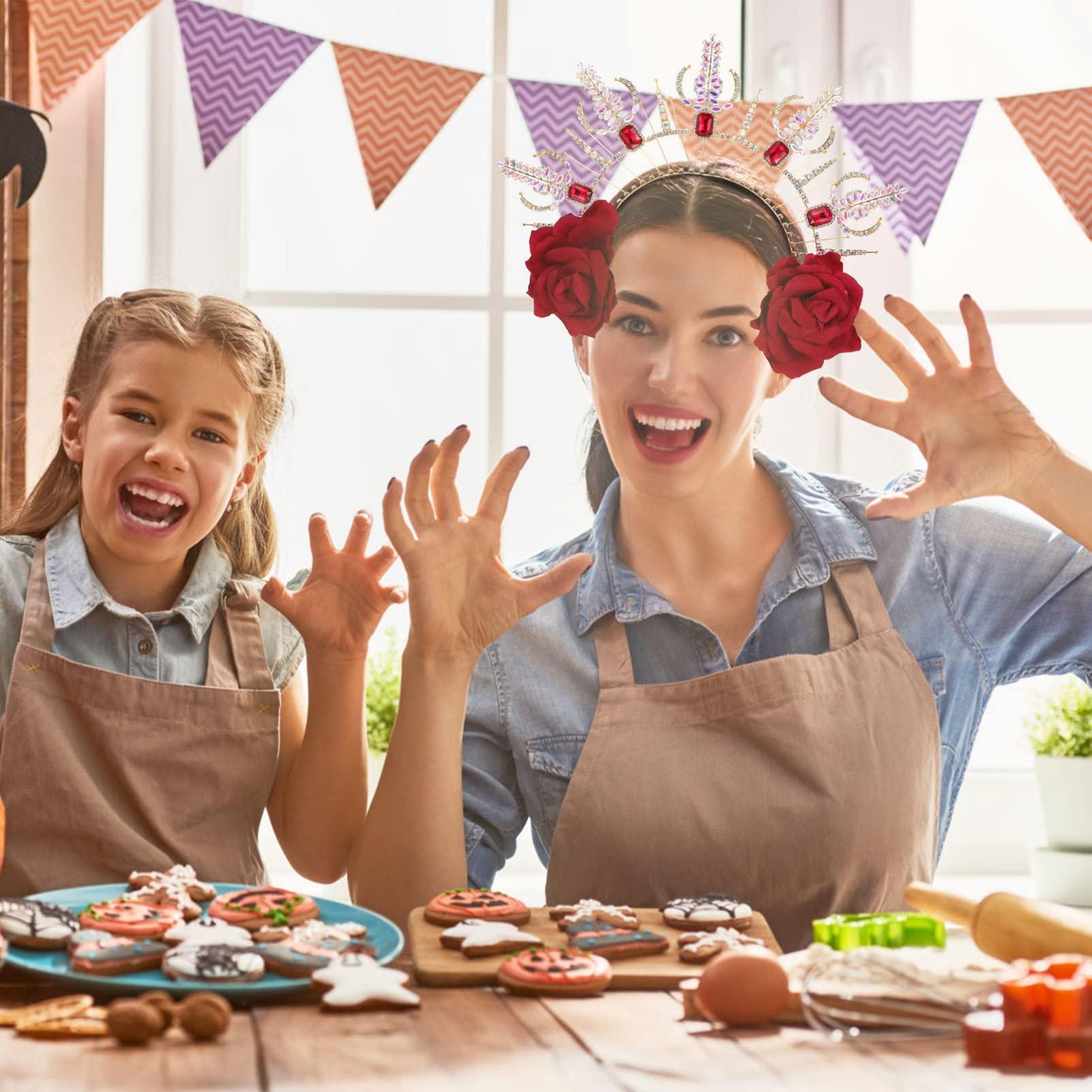 minkissy minkissy Notre Dame Headband rhinestone headbands for women headband hair accessories for women wedding roman goddess sun costume goth outfits Costume Prop Rose Greece bride Metal