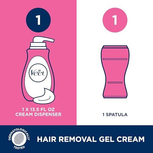 Veet Veet Gel Hair Remover Cream, Sensitive Formula, 13.5 oz (Pack of 8)