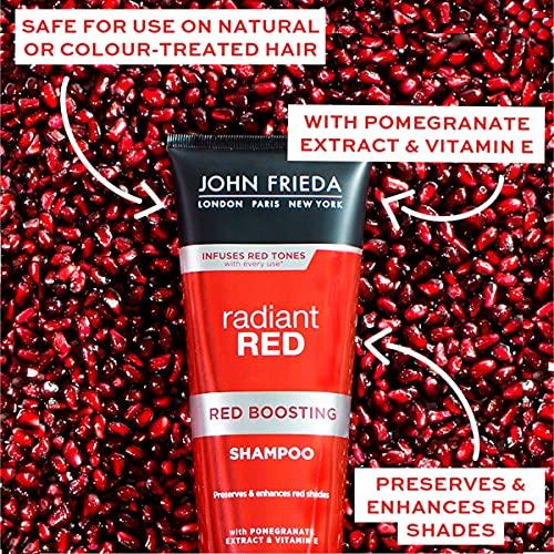 John Frieda John Frieda Radiant Red Red Boosting Shampoo, Daily Shampoo, Helps Enhance Red Hair Shades, 8.3 Ounce, with Pomegranate and Vitamin E