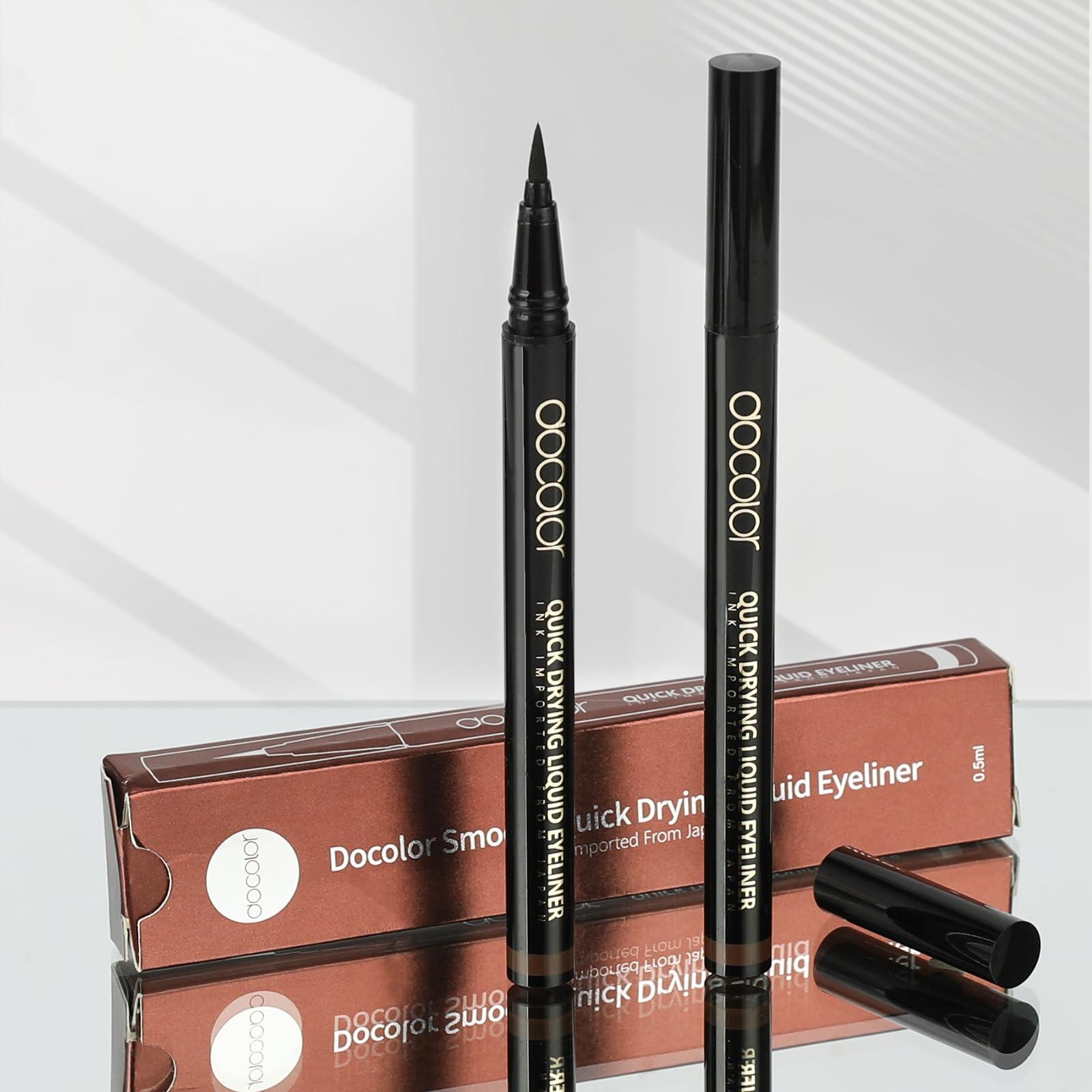 docolor docolor Brown Eyeliner Ultra-Pigmented & Waterproof Eye Liner Quick Drying Liquid Eyeliner Vegan & Cruelty-Free