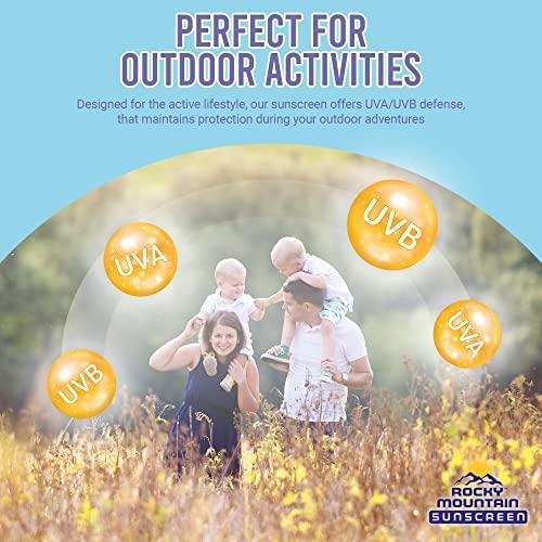 Rocky Mountain Sunscreen Rocky Mountain Sunscreen SPF 50 LOTION | Broad Spectrum UVA/UVB Protection | Hawaii 104 Reef Act Compliant (Oxybenzone & Octinoxate Free) | Water Resistant 80 Min. | Quart with Pump (32 Fl Oz)