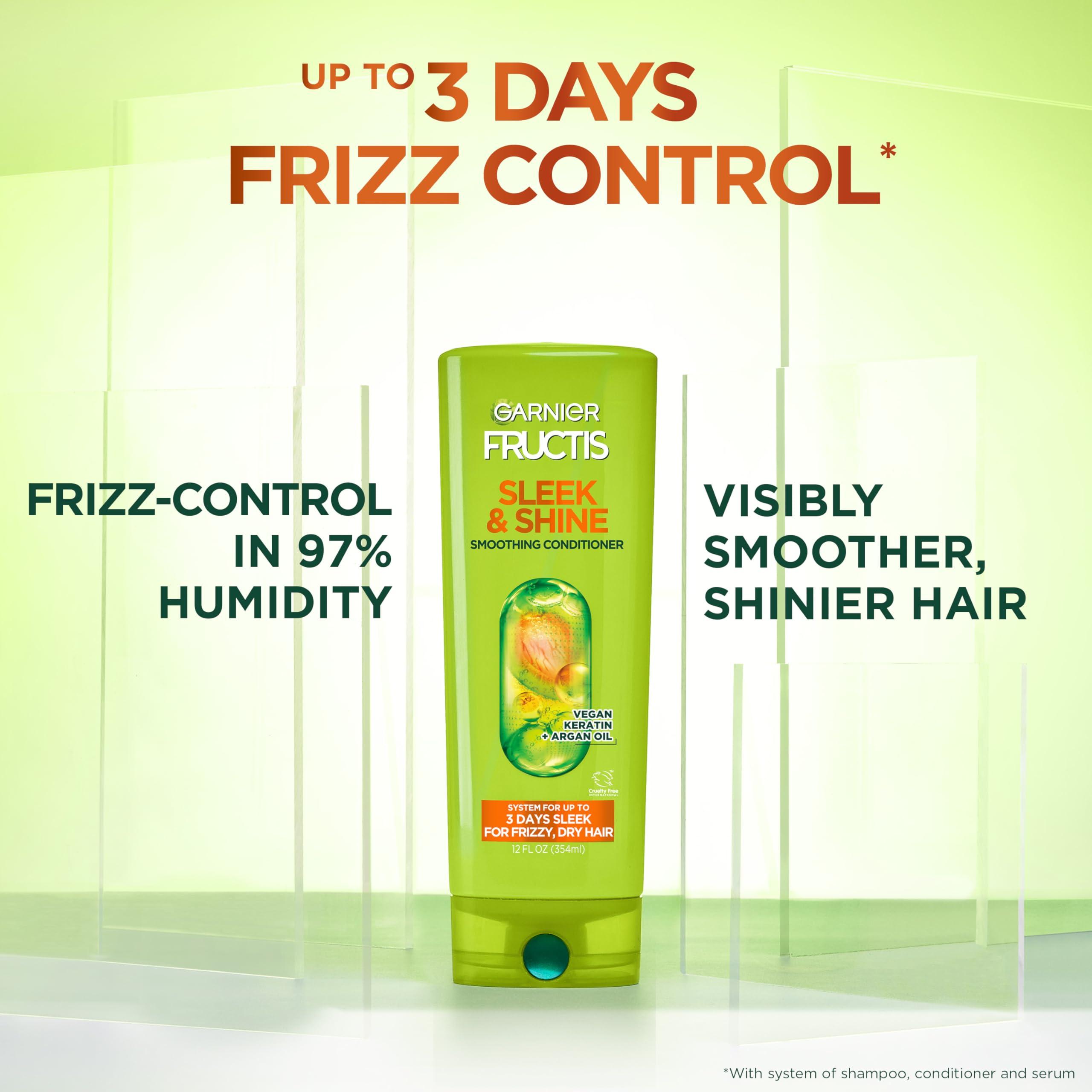 Garnier Garnier Fructis Sleek & Shine Conditioner, Frizzy, Dry, Unmanageable Hair, 21 fl. oz.(Packaging May Vary)