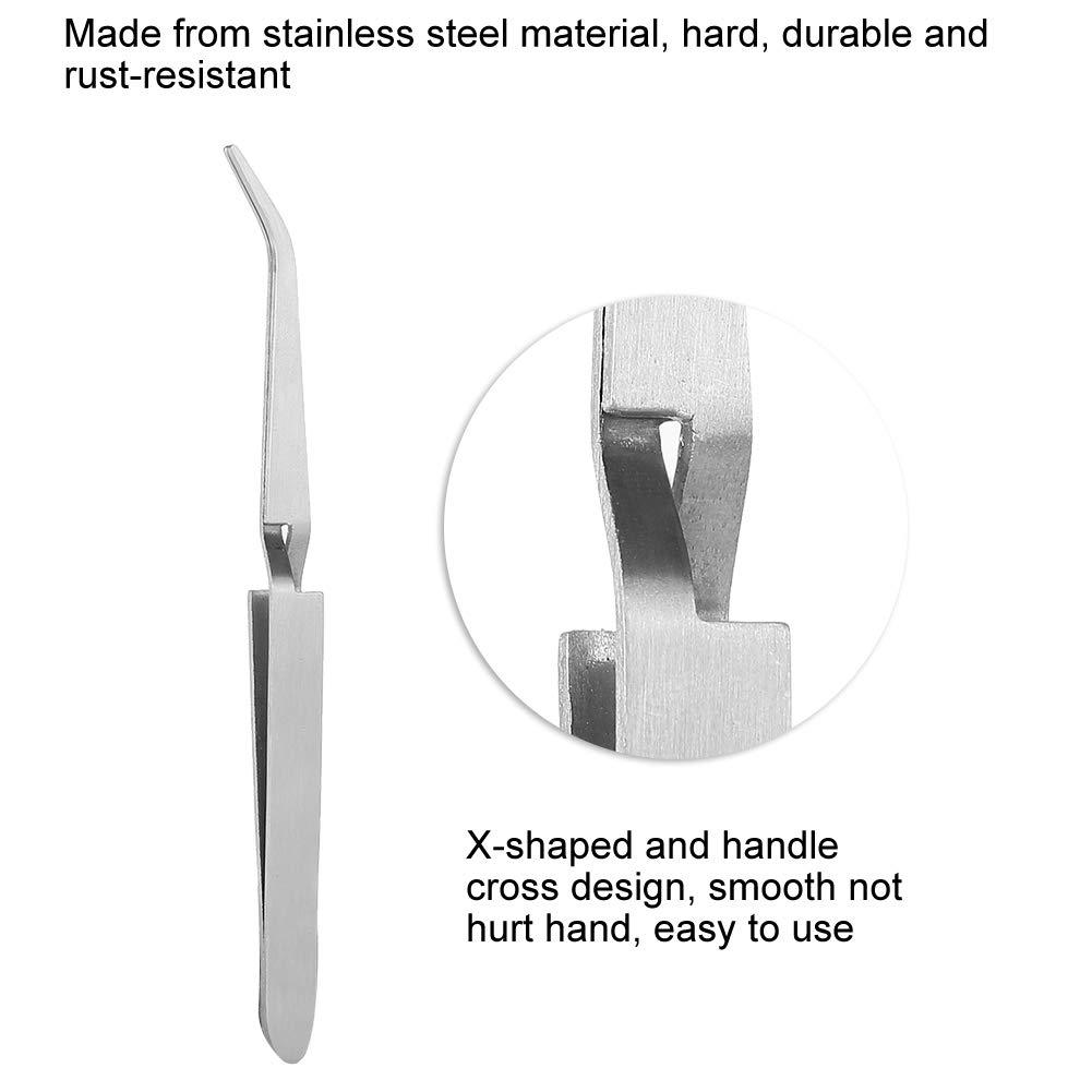 NSXAYIWE Stainless Steel Tweezers, Gel Nail Acrylic Nail Shaping Tweezer Clips, Shaping Tweezers Nail Tools