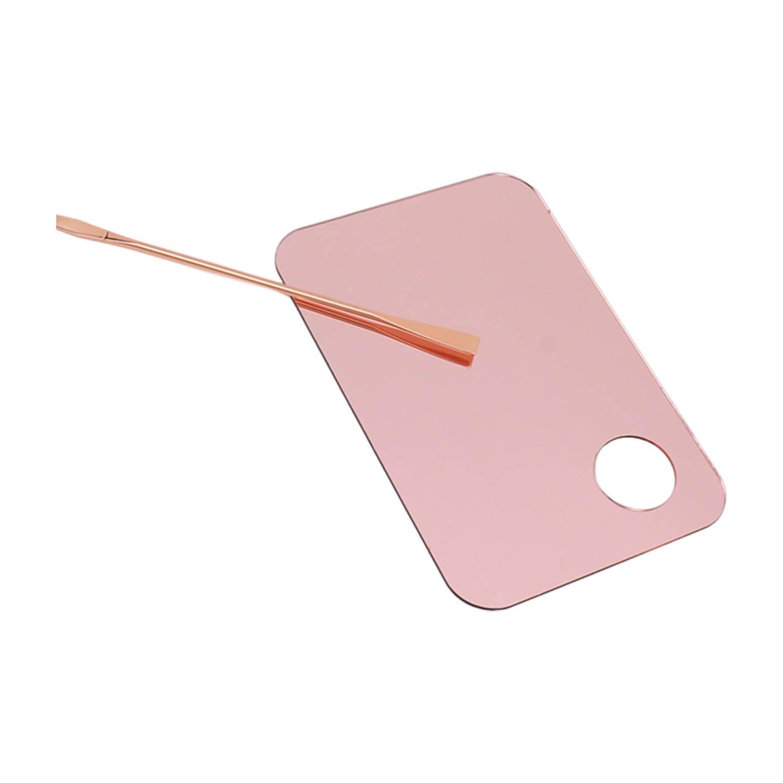 Srliya Rose Gold Mixing Tray Spatula Set Holder Plate Makeup Nail Art Palette