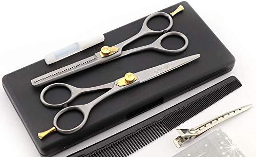 Haryali London Right Handed 6.0 Inch Hairdressing Barber Scissors Set Hair Cutting Thinning Shears for Men and Women with Comb, Oil Bottle, Cloth and Hair Clipper Comes in Black Box