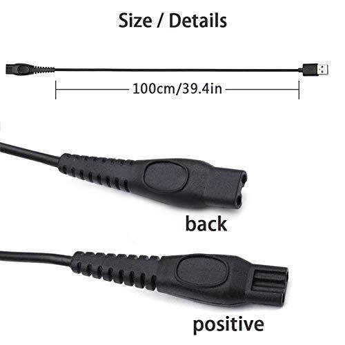 INVODA Shaver Power Cord for Philips-Norelco HQ8505 Norelco 7000 5000 3000 Series Shaver USB Charger Line 5V Replacement Charger Cord