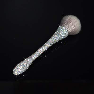 Bestbling Bestbling Bling Rhinestone Large Mineral Powder Brush Makeup Brush Cosmetic Brush Foundation brush Perfect For Large Coverage Powder Bronzer Blush Blending Buffing 1 piece (Silver)