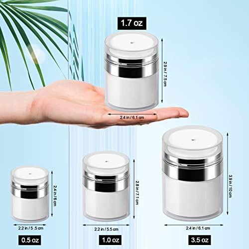 Mluchee Airless Pump Jar - 1.0 Oz Pump Moisturizer Container Drunk Elephant Container, Cream Jar Vacuum Empty Cream Subpackage Bottles, Moisturizer Pump Dispenser Refillable Travel Size Empty Container for