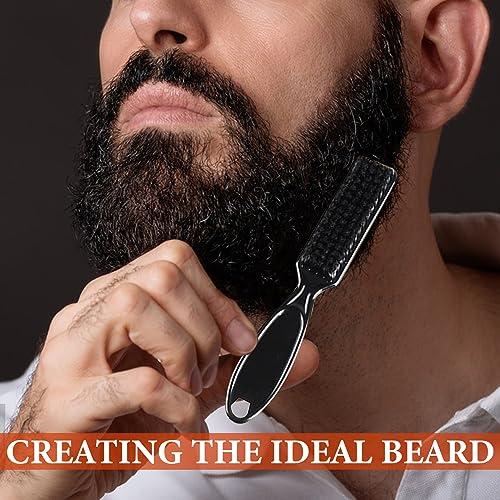 DuoZeng Beard Pencil Filler for Men,Beard Pen Filler Long Lasting Coverage Waterproof & Natural Finish Beard Filling Pen with Brush,Barber Styling Pencil - Fill, Shape & Define Perfect Beard(Black)